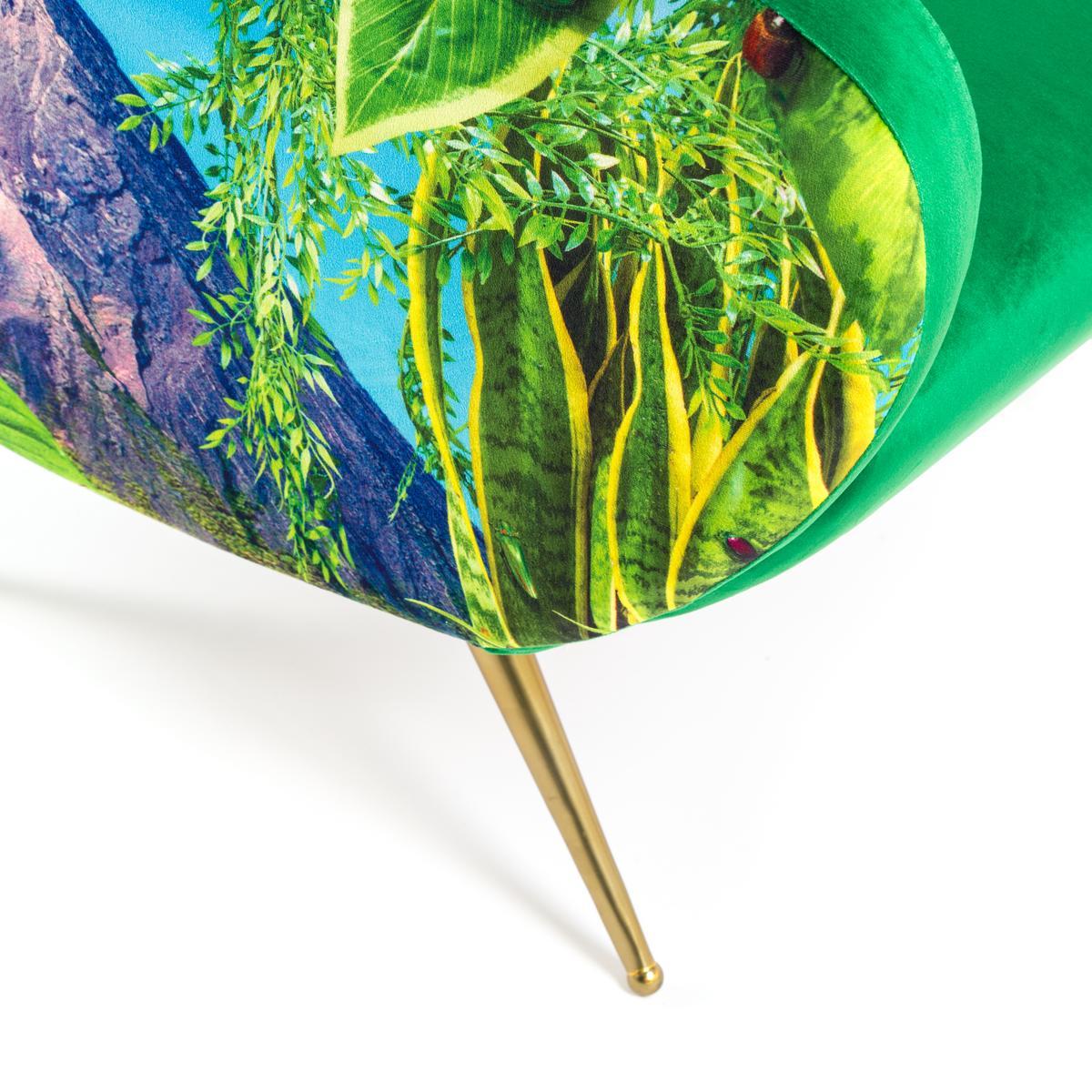 Fabric armchair with armrests | Volcano by Seletti