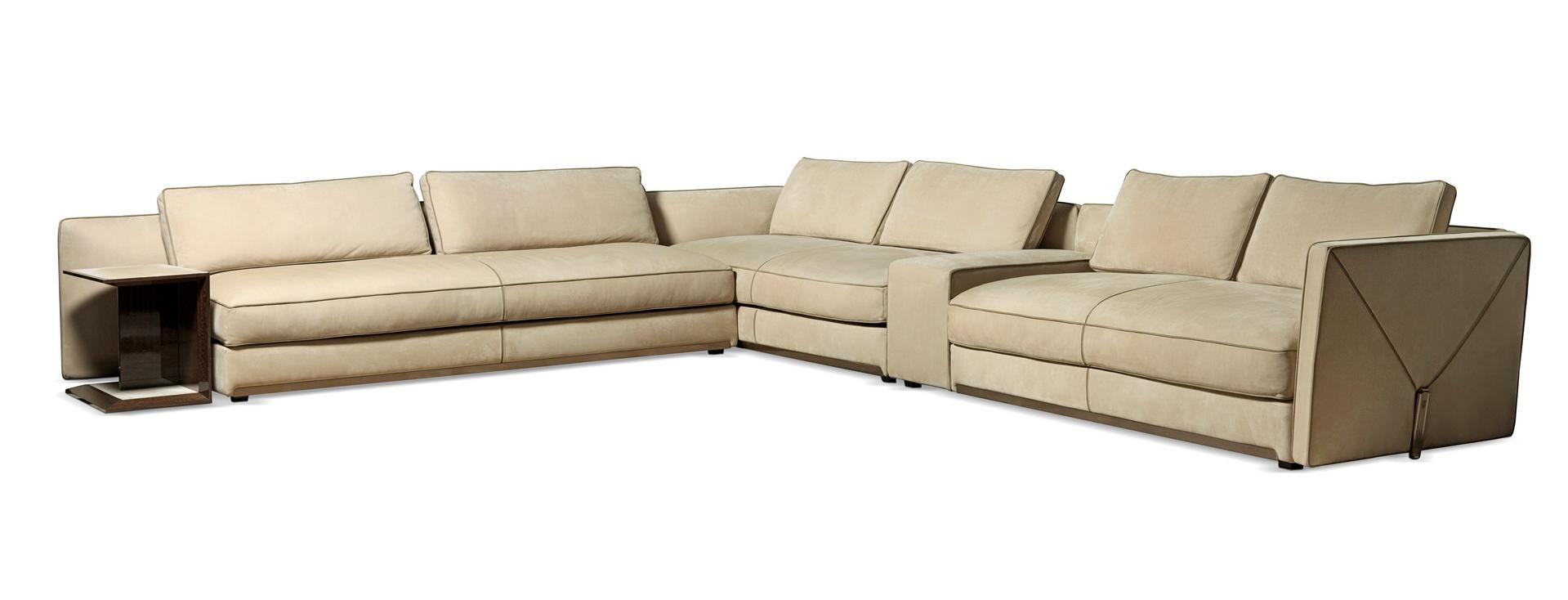 Corner sectional leather sofa | Bastian by Visionnair