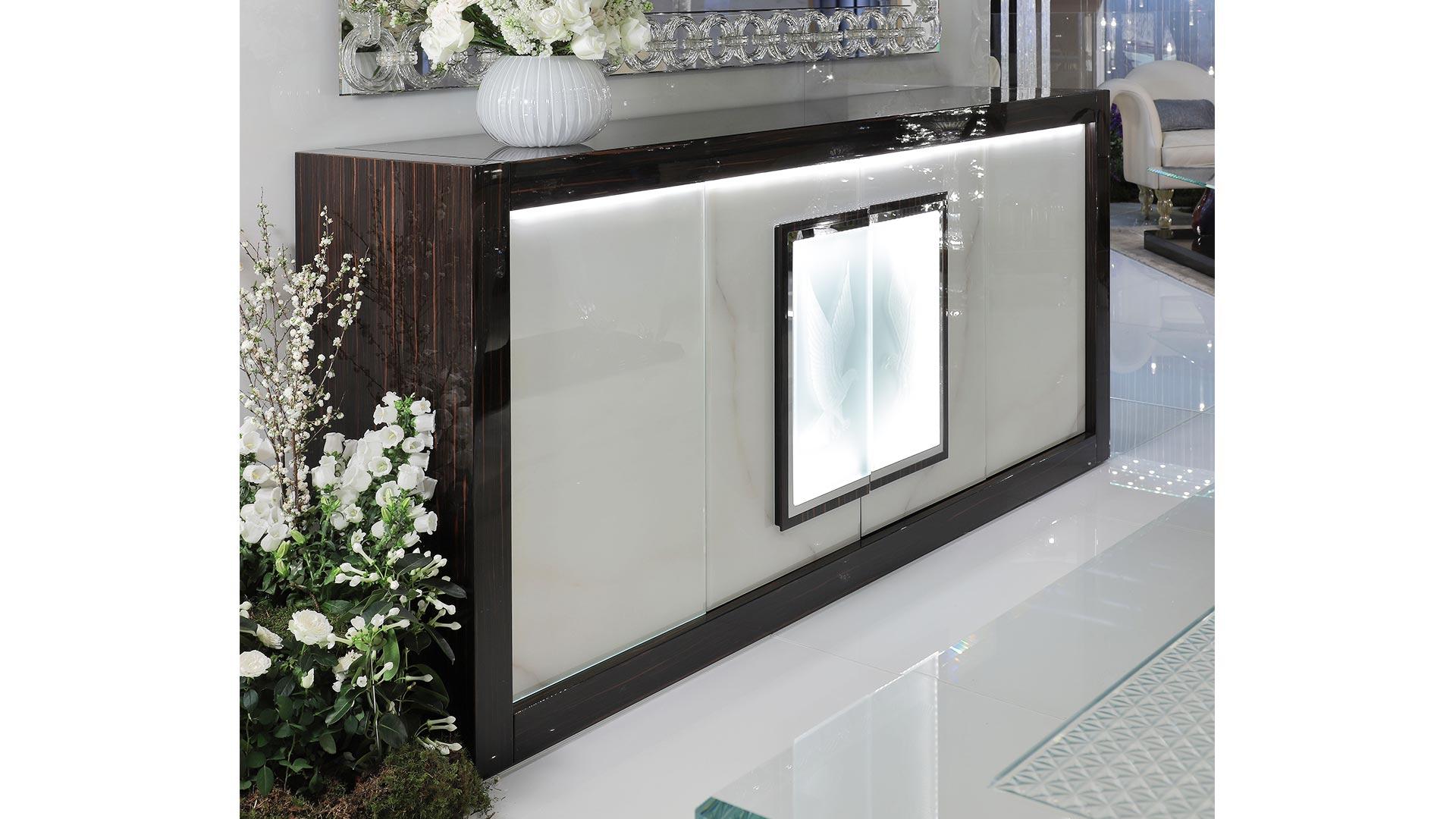 Wooden sideboard with integrated lighting | Palazzo Ducale by Reflex