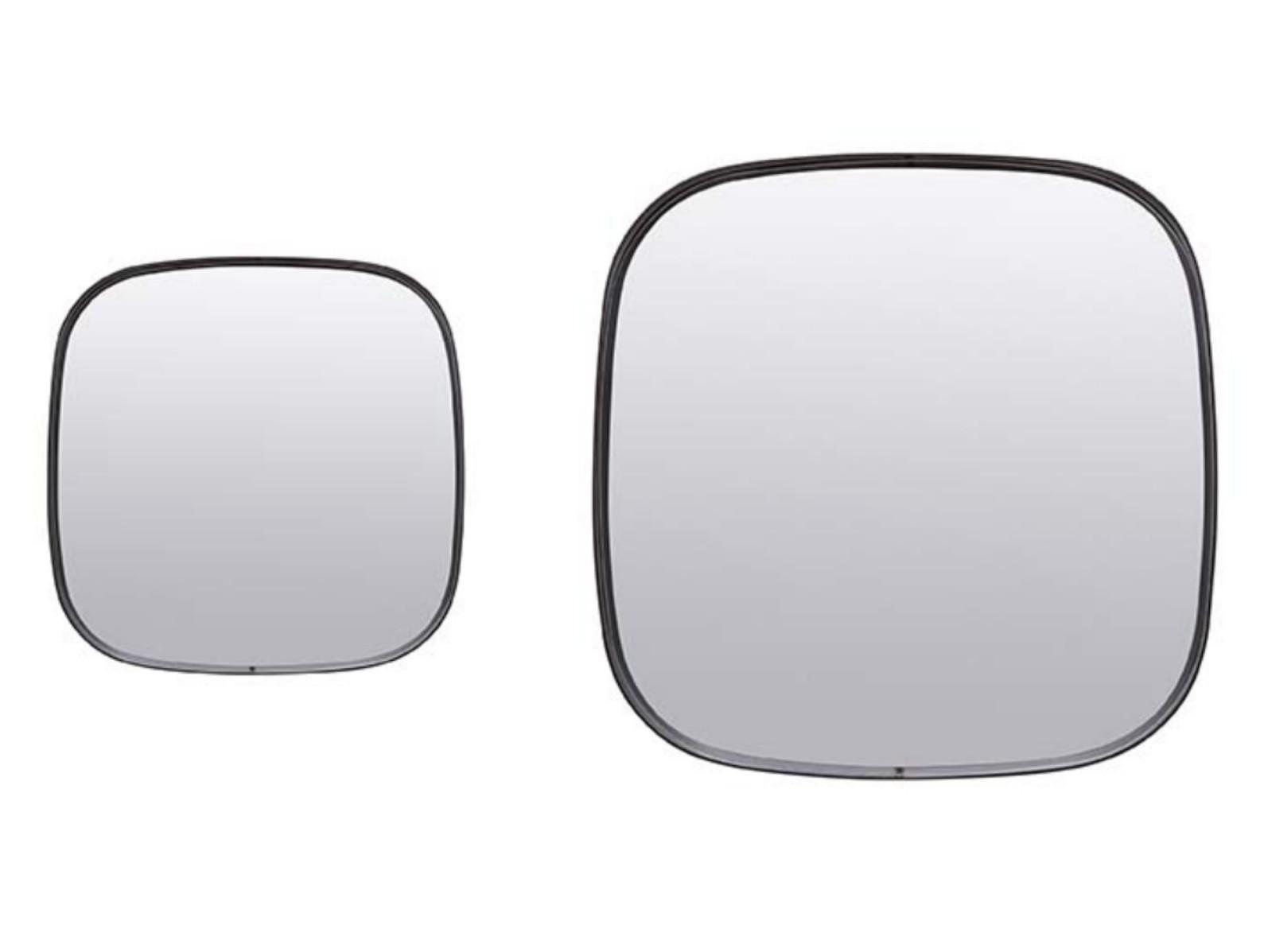 Framed tanned leather mirror | Vega by Tonin Casa