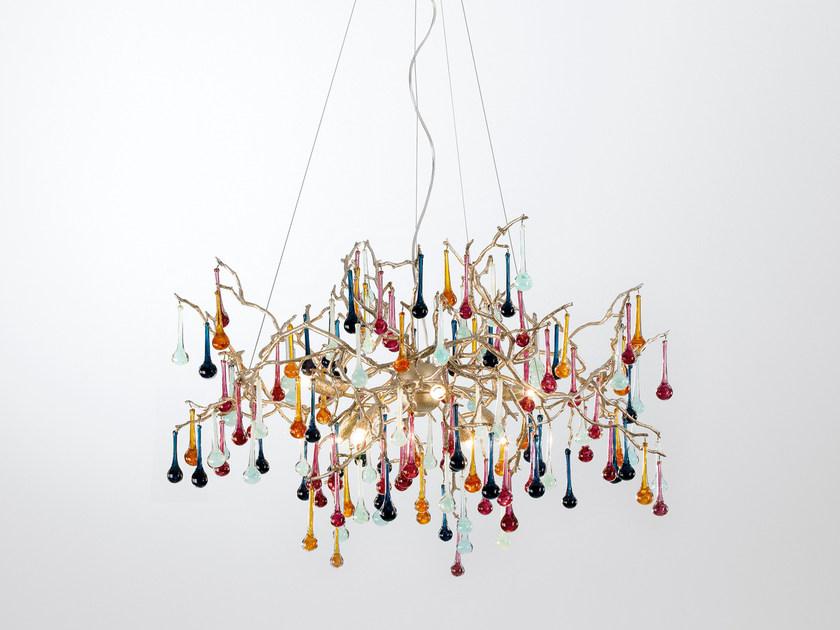 Halogen bronze pendant lamp | Bijout Ct3257/8 by Serip