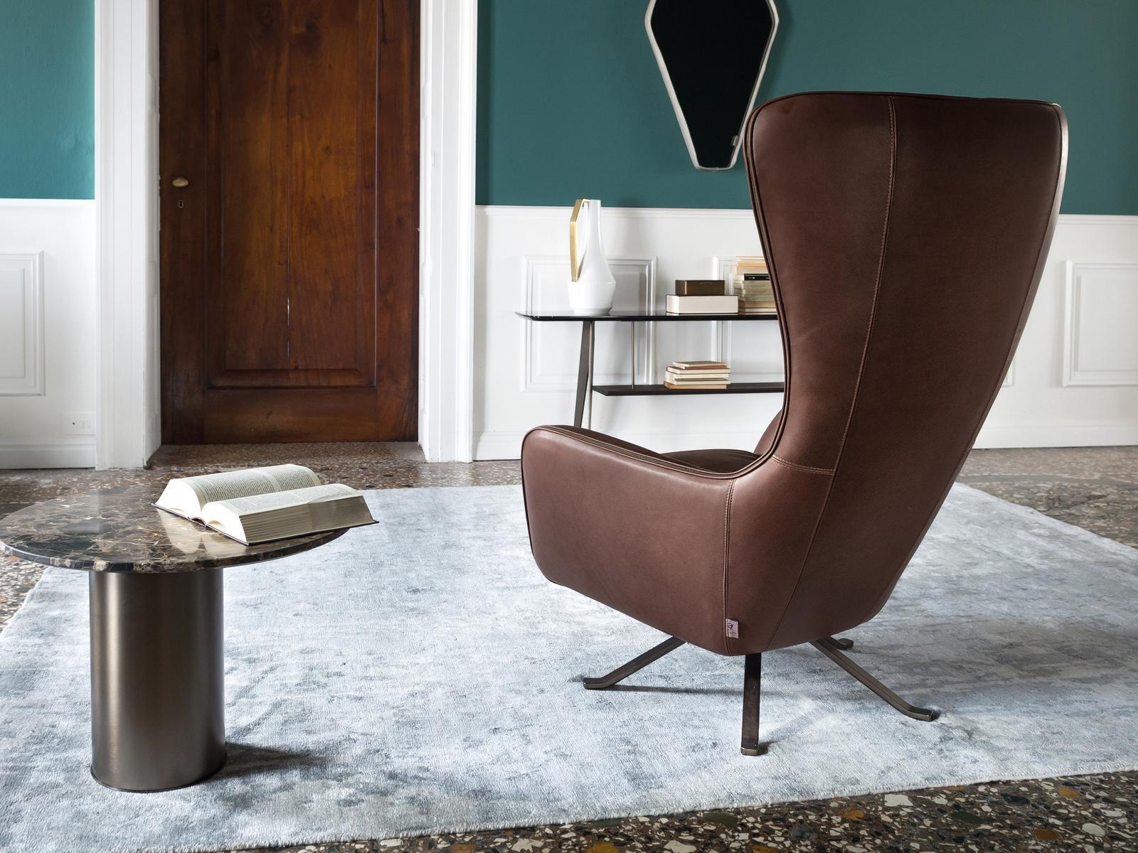 High-back leather armchair | Sin Seaty by Arketipo