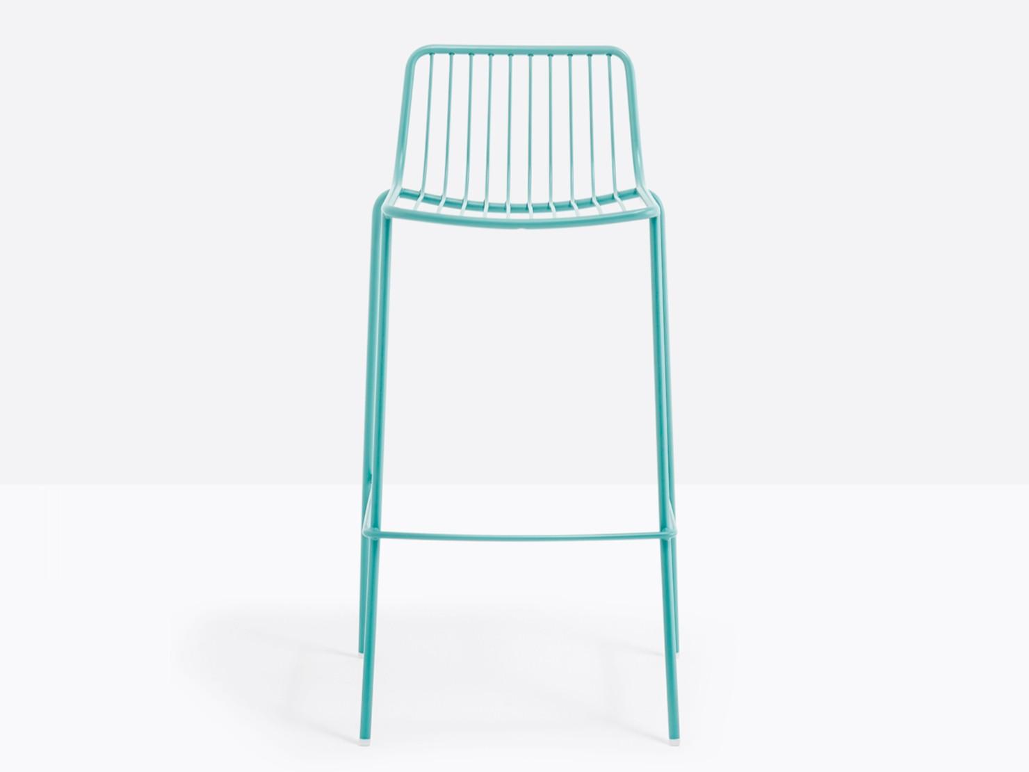 High metal stool with back | Nolita 3658 by Pedrali