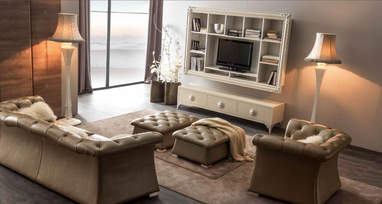 Tufted upholstered leather armchair | Pascal by Corte Zari