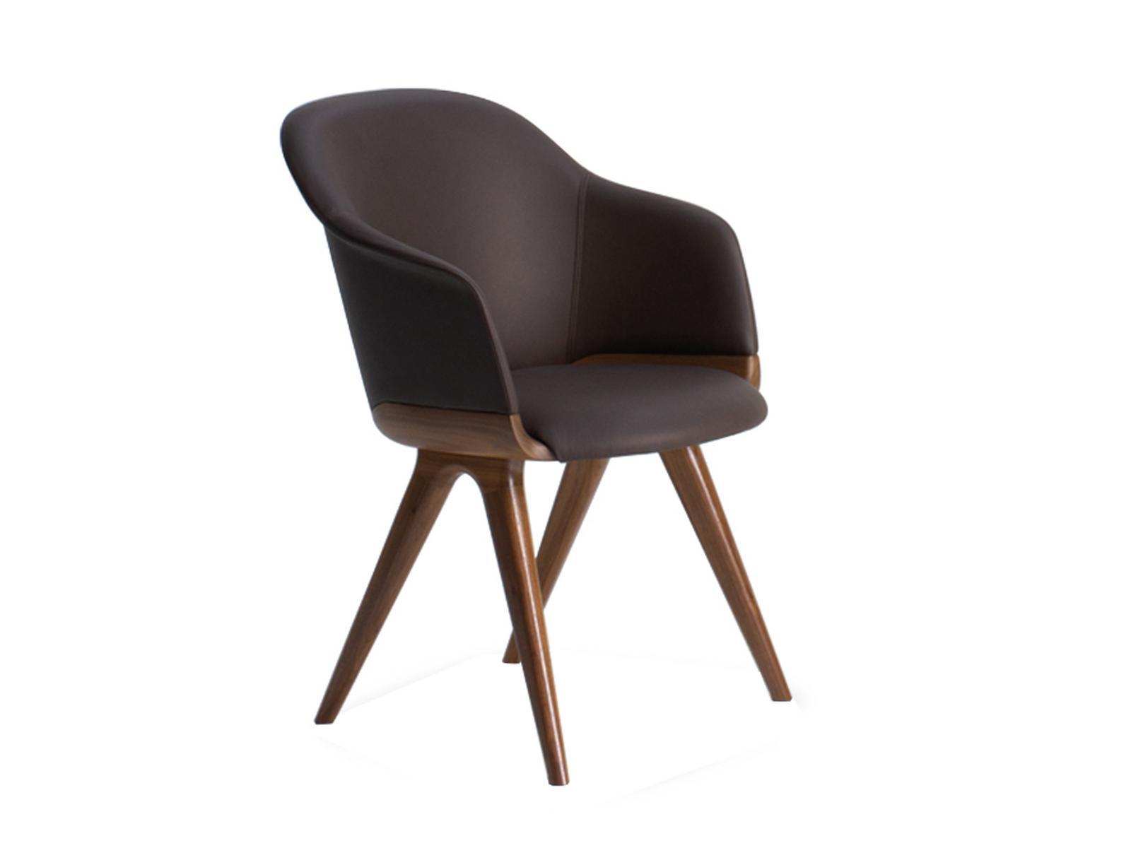 Upholstered leather easy chair with armrests | Lyz 918 P by Potocco