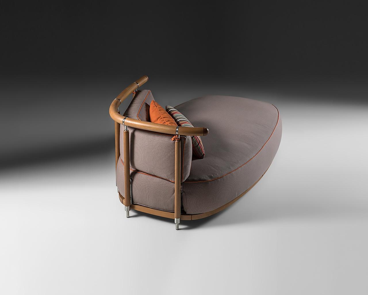 Curved fabric sofa | Coriandolo by Annibale Colombo