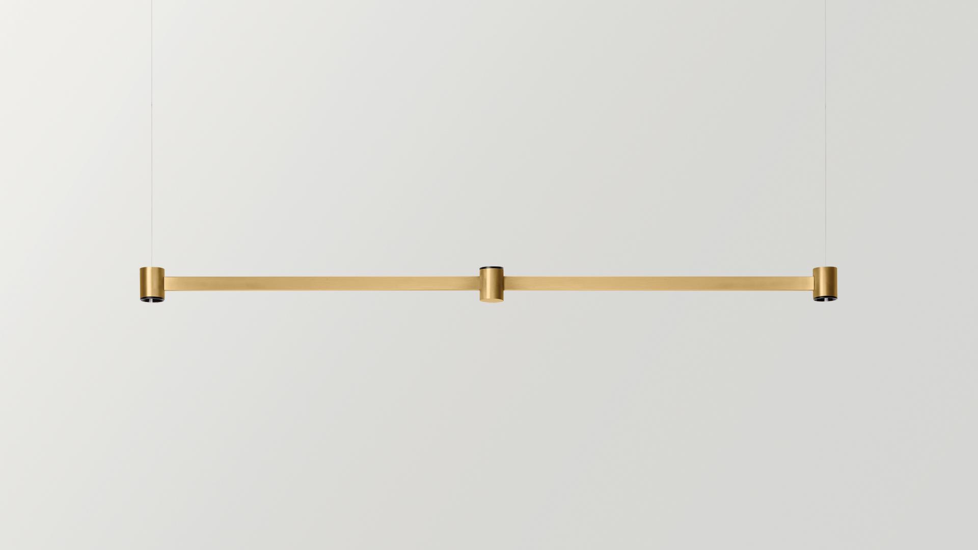LED direct-indirect light brass pendant lamp |  by Arkoslight