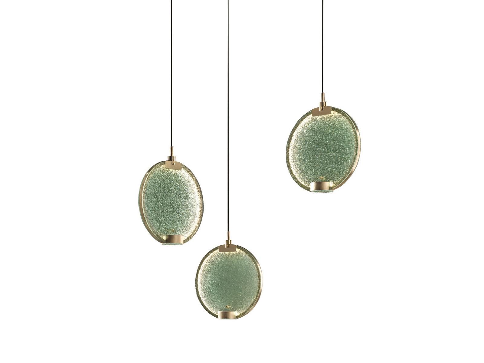 LED glass pendant lamp with dimmer | Horo S3 by Masiero