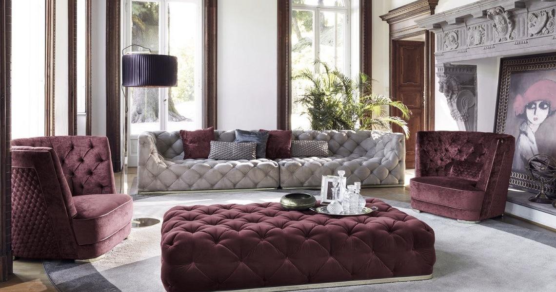 Corner nabuk sofa in a contemporary style | Caracciolo by Vittoria Frigerio