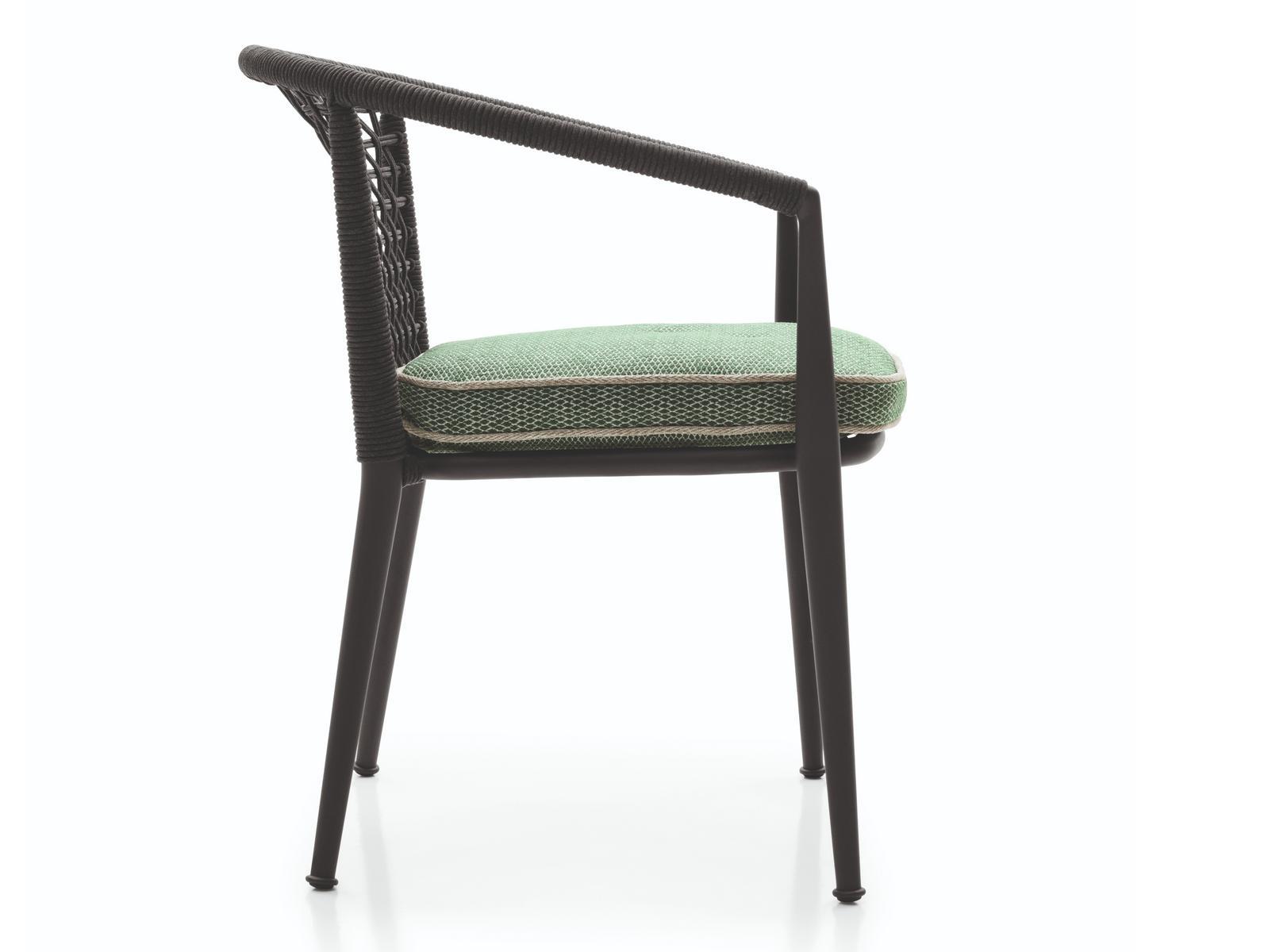 Stackable garden chair with armrests | Erica '19 by B&B Italia