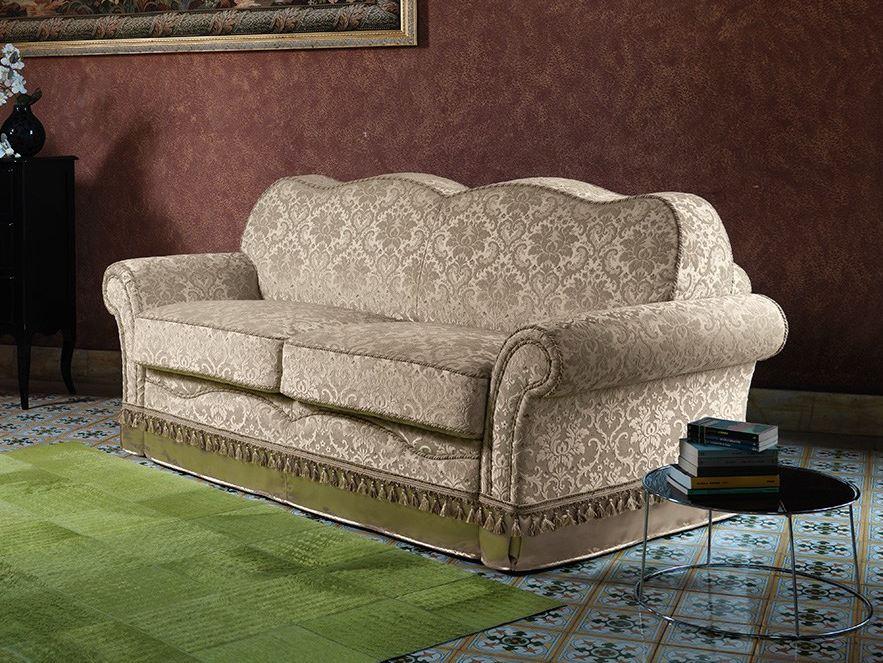 Fabric sofa bed with removable cover | Elektra by Domingo salotti