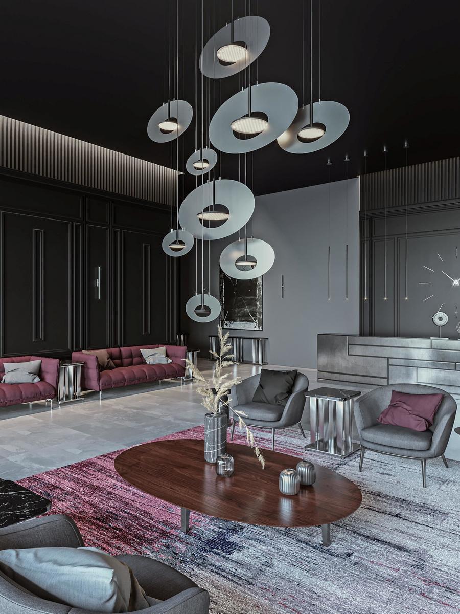 LED direct light Anodized aluminium pendant lamp | Eye In The Sky H1 by Ilfari