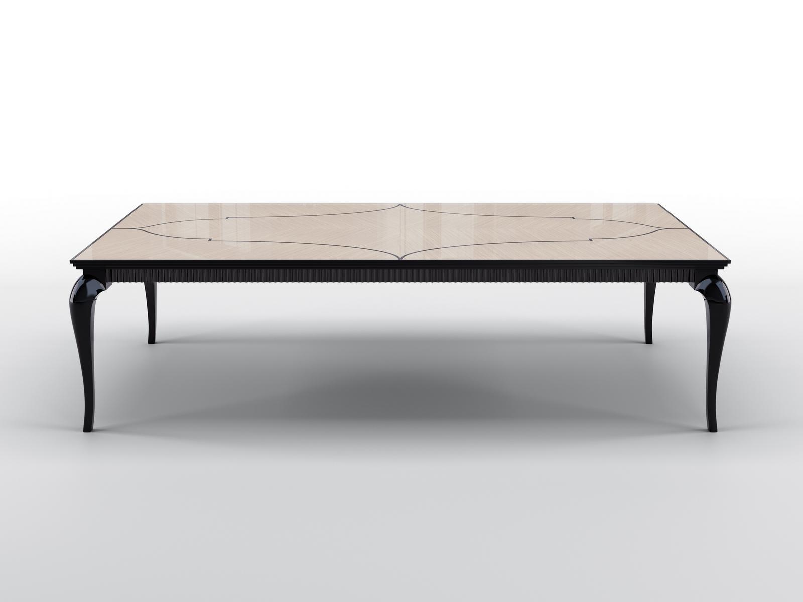 Extending rectangular walnut table | Manhattan by Bruno Zampa