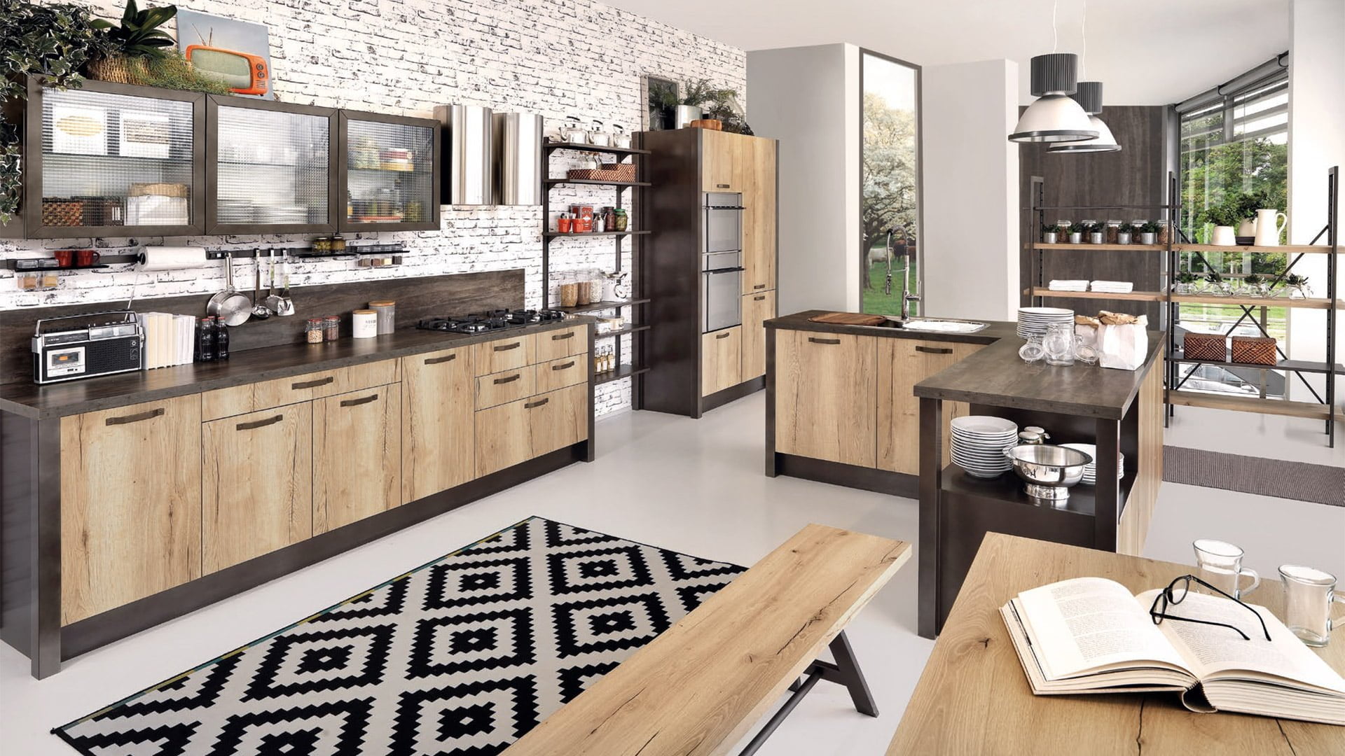 Acrylic kitchen with integrated handles Creo kitchens Kyra