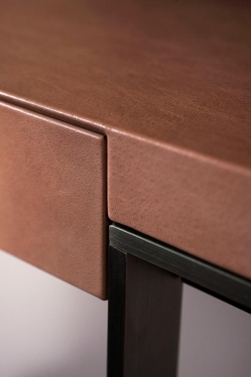 Rectangular leather console table | Yves by Baxter