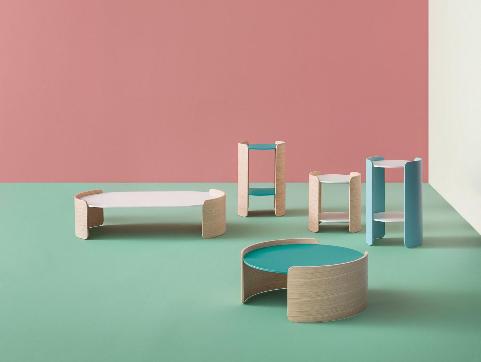 MDF bedside table for hotel rooms | Parenthesis P10001 by Pedrali