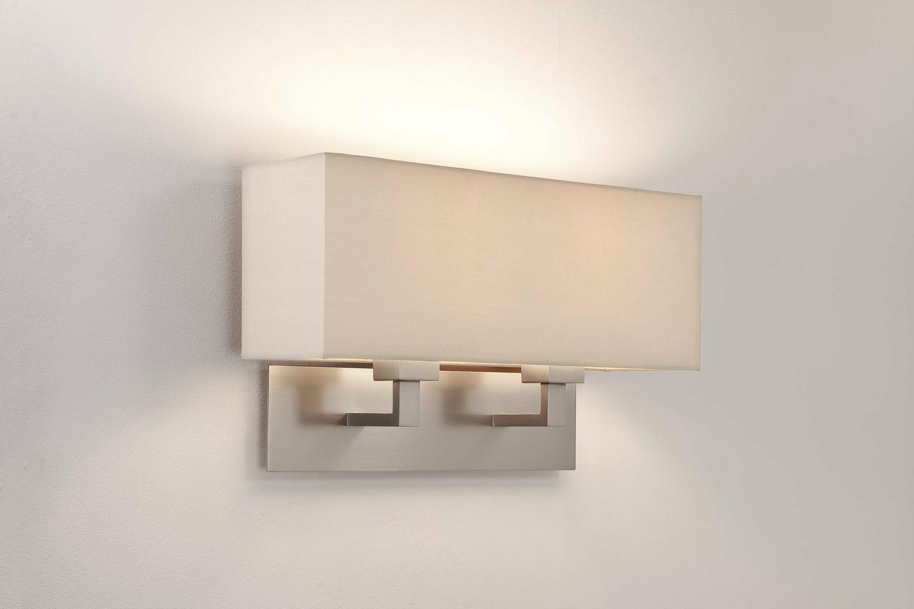 Wall lamp in steel and fabric | Park Lane Twin by Astro lighting