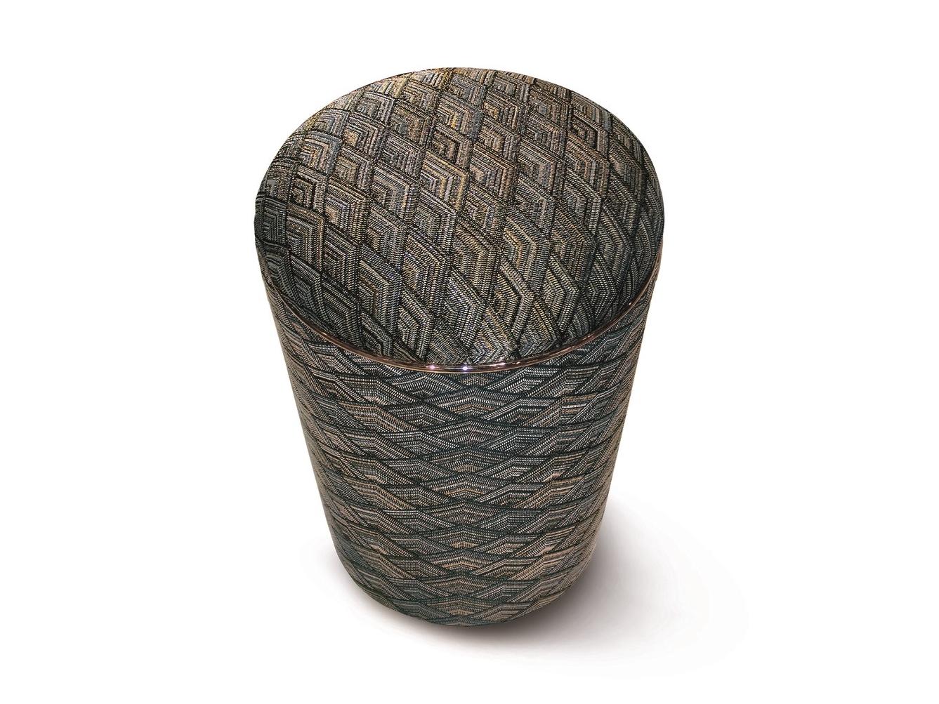 Round velvet pouf | Teo Loveluxe by Longhi