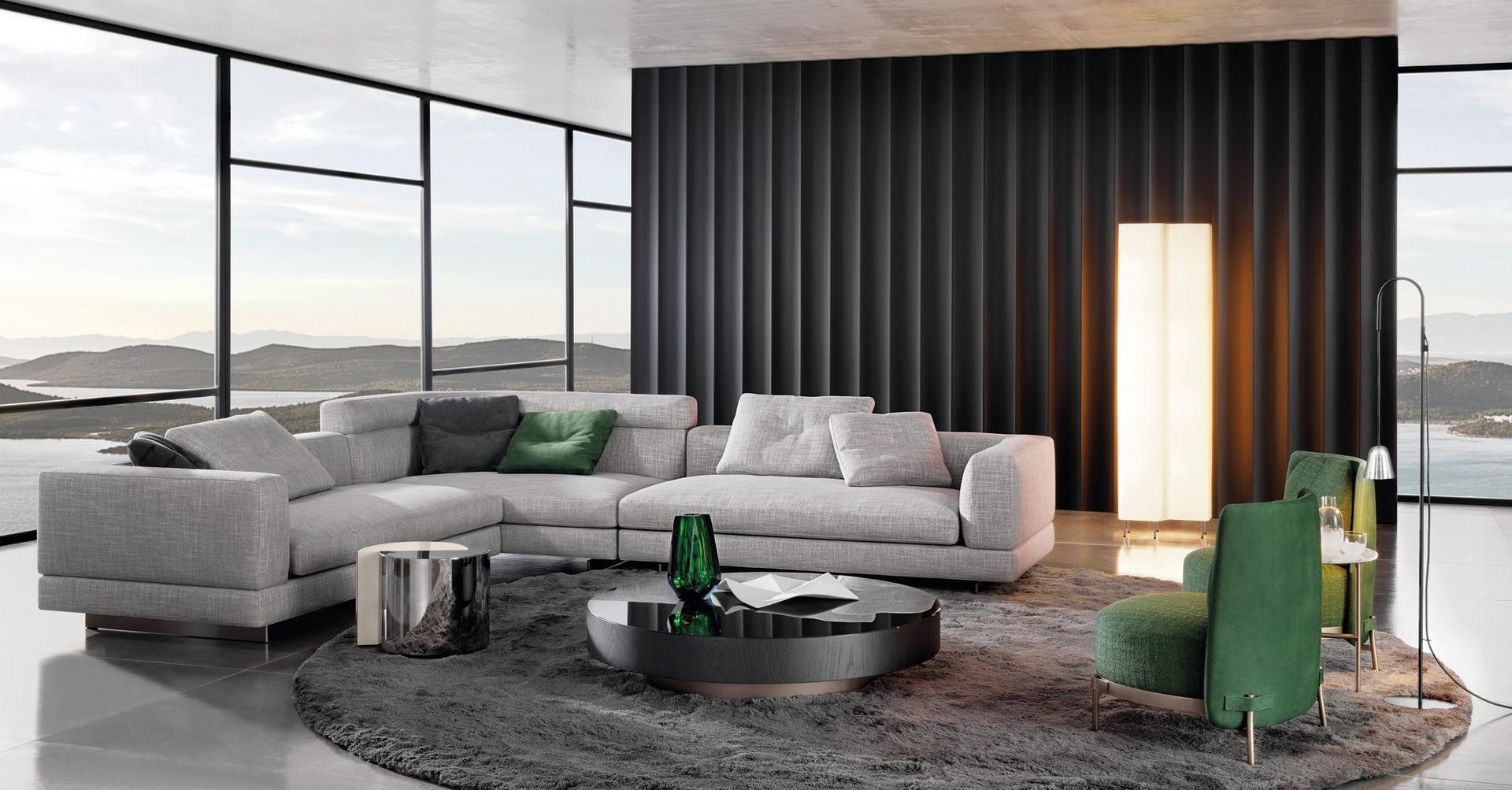 Sectional sofa | Alexander by Minotti