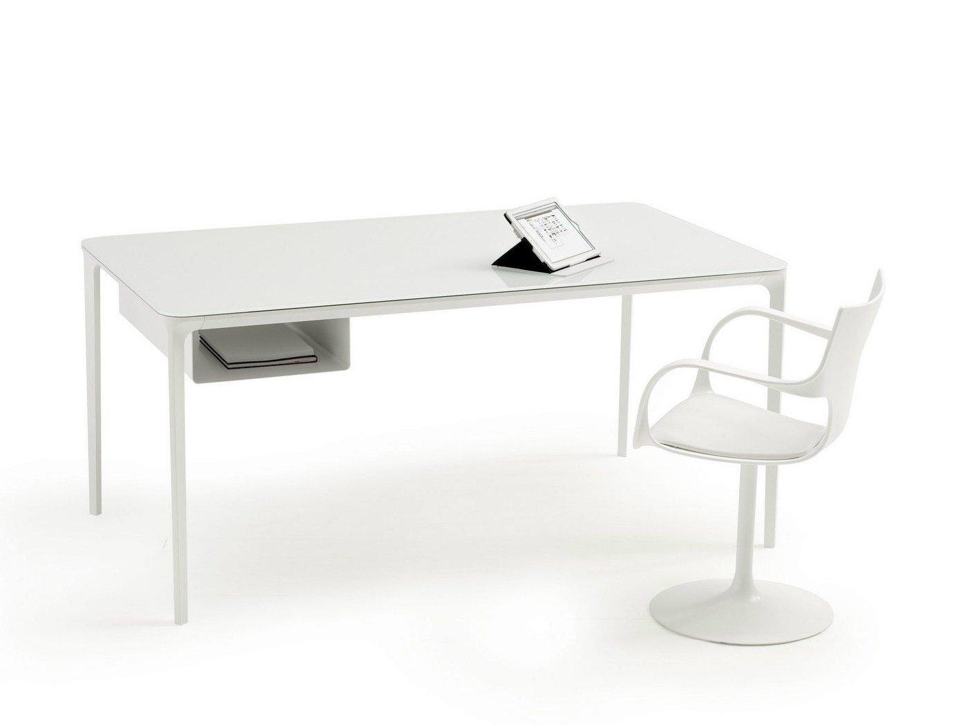 Rectangular glass writing desk | Slim Office by Sovet