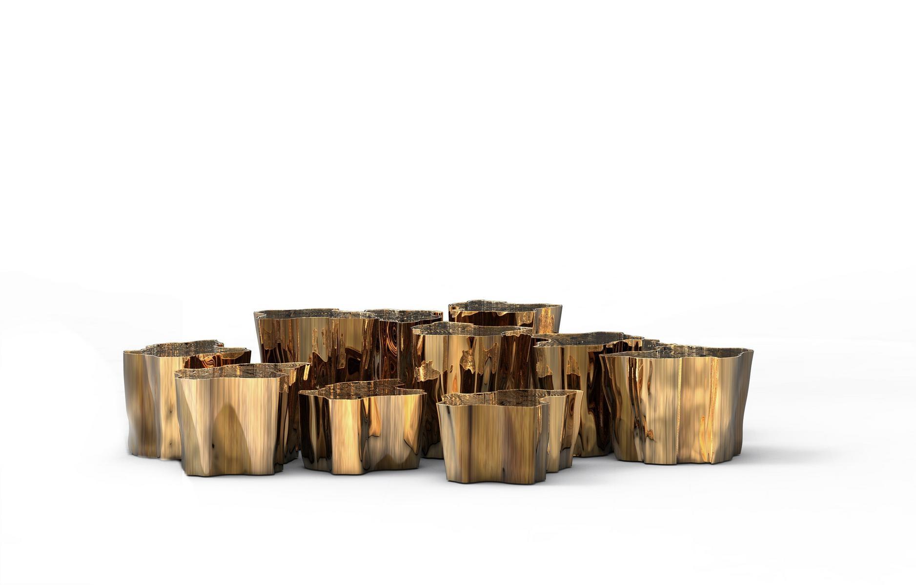 Brass coffee table for living room | Eden Series by Boca Do Lobo