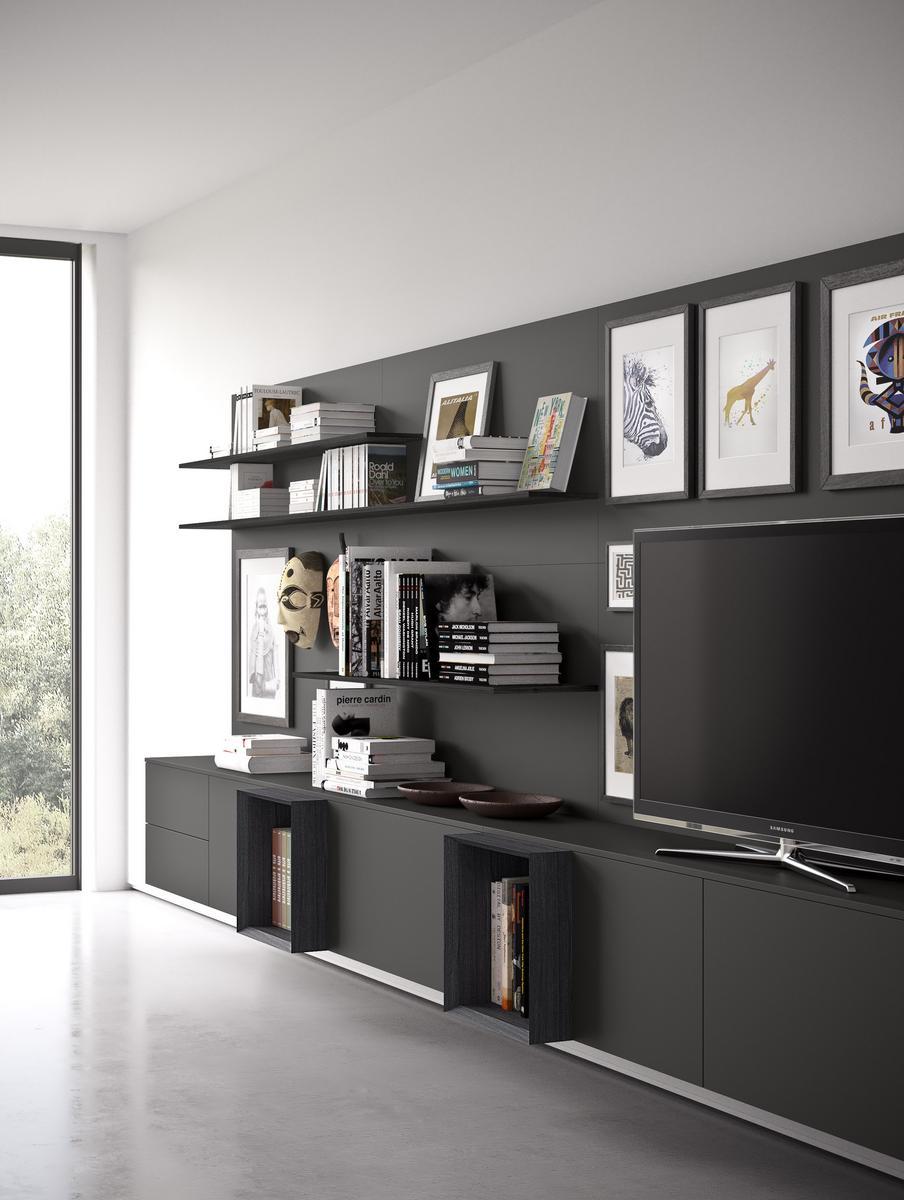 Sectional modular storage wall | Spazio S313 by Pianca