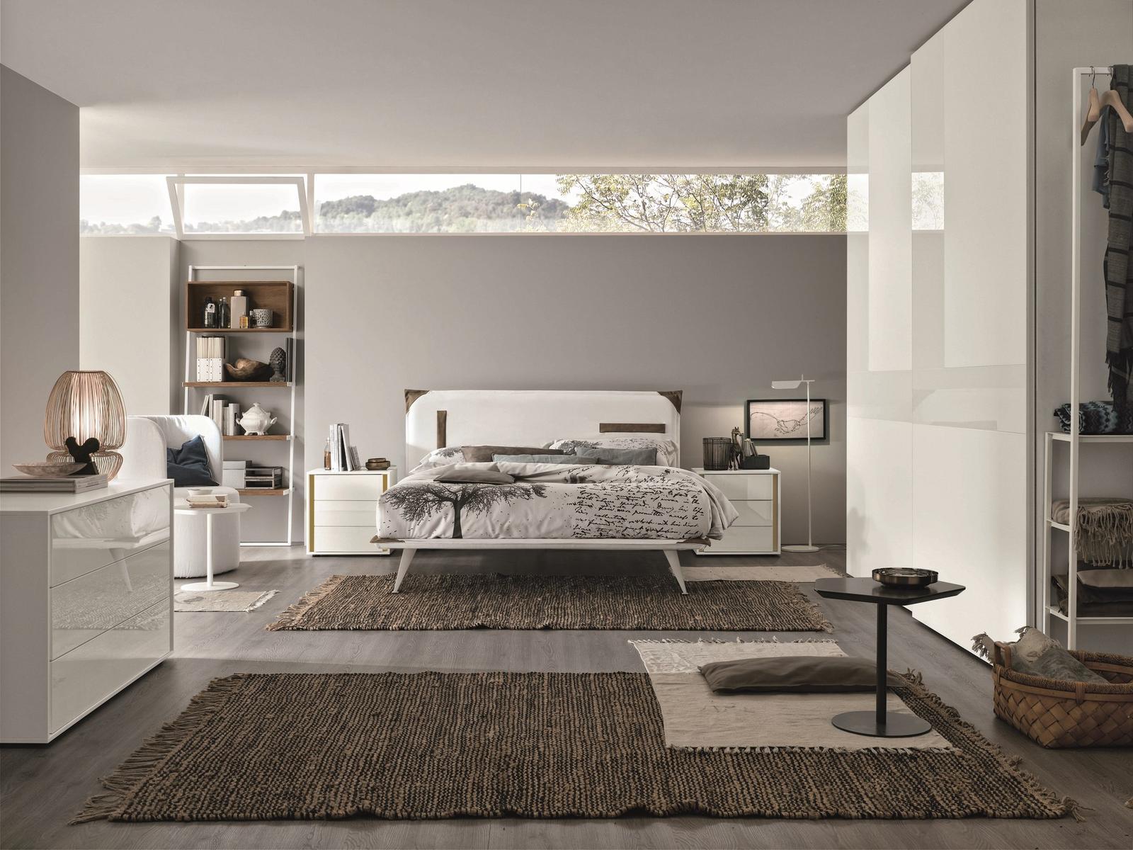 Wood and glass bedside table with drawers | Vip Cristal by Tomasella