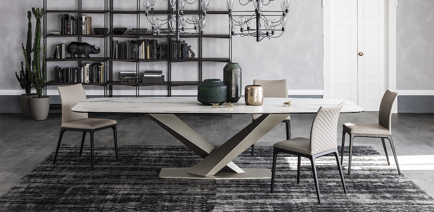 Oval ceramic table | Stratos Keramik by Cattelan Italia