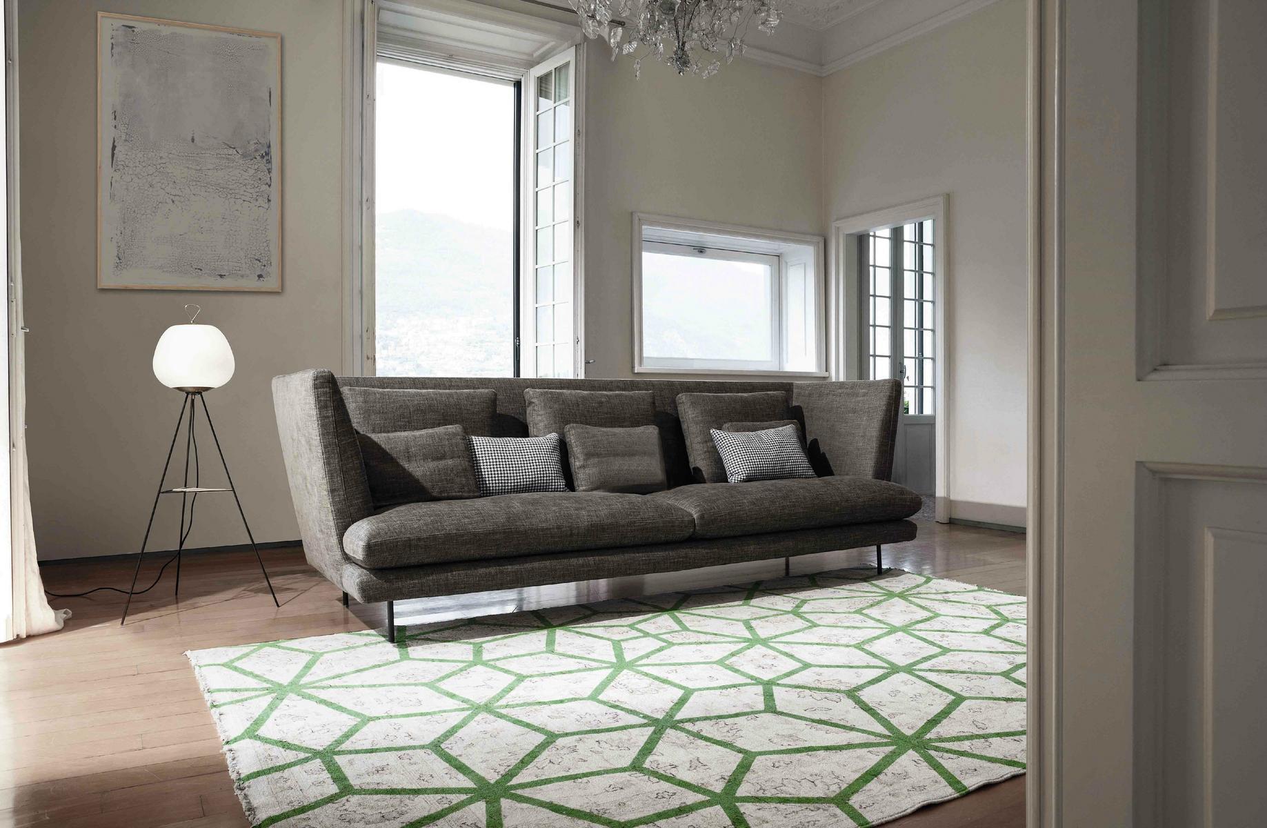 Upholstered fabric sofa with removable cover | Lars High by Bonaldo