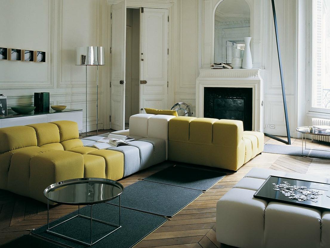 Sectional leather sofa | Tufty Time Leather by B&B Italia
