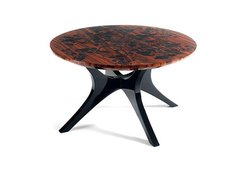 Round wood veneer coffee table for living room | Pearl by Boca Do Lobo