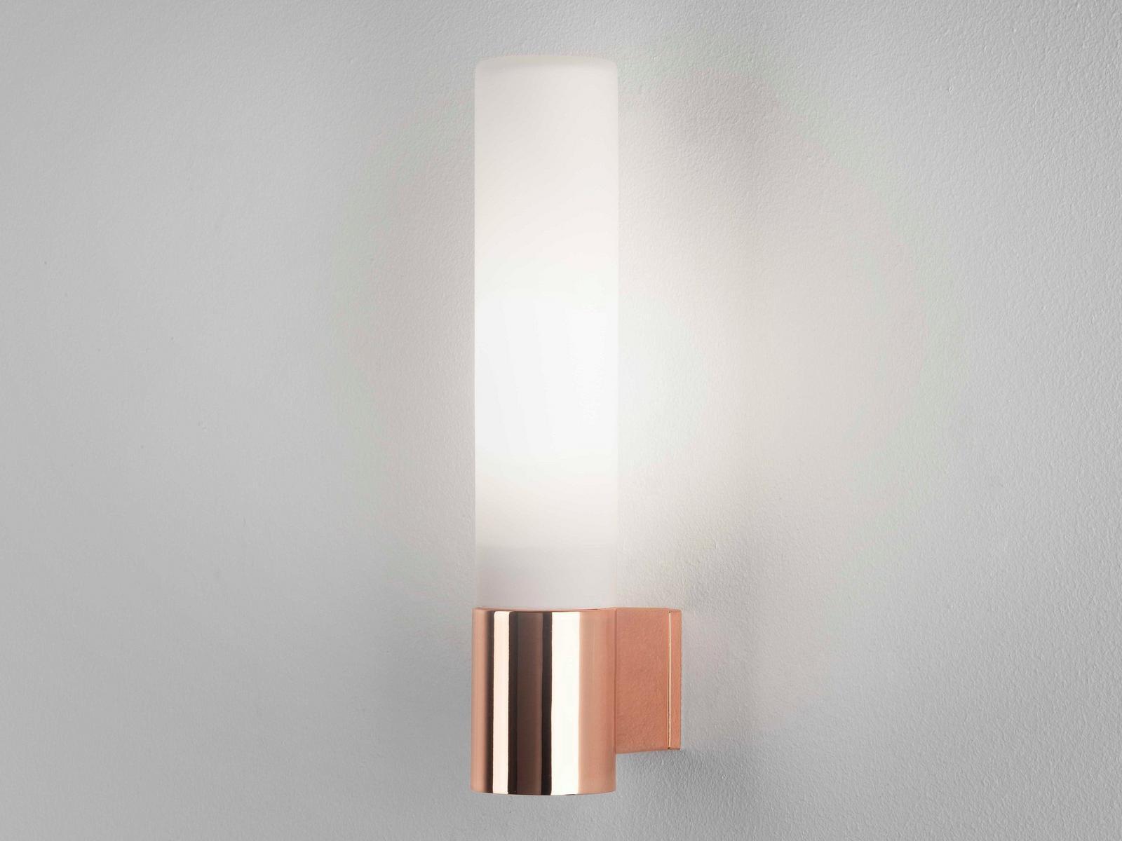 Zinc and opal glass wall lamp | Bari by Astro lighting