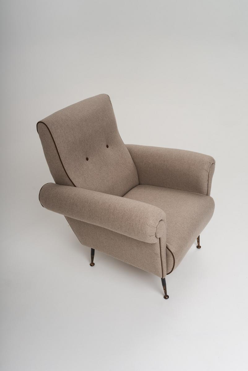 Wool armchair with armrests | Pulce by Mantellassi 1926