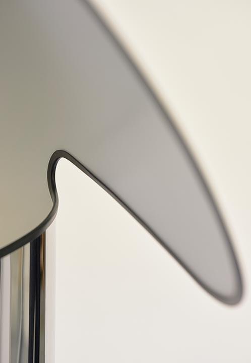 LED steel floor lamp with dimmer | Chiara by Flos