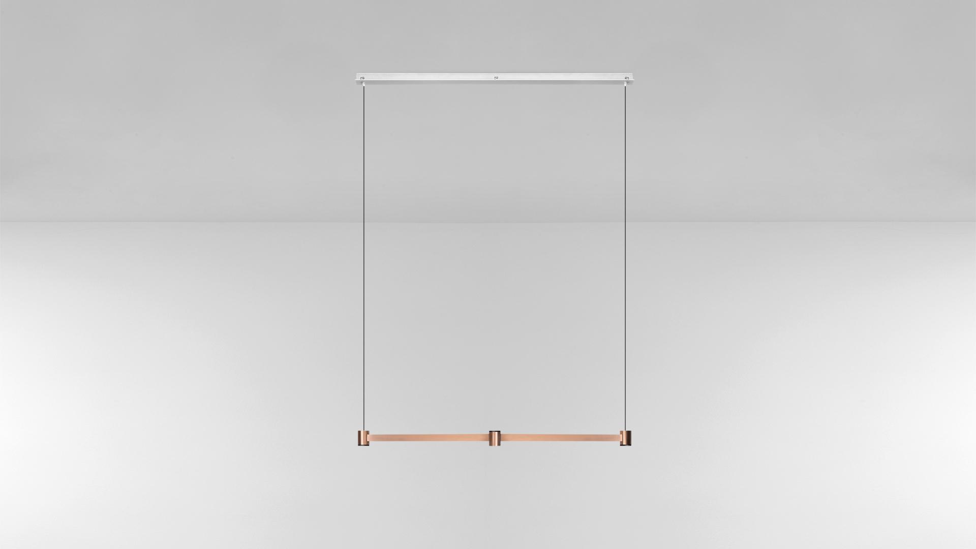 LED direct-indirect light brass pendant lamp |  by Arkoslight