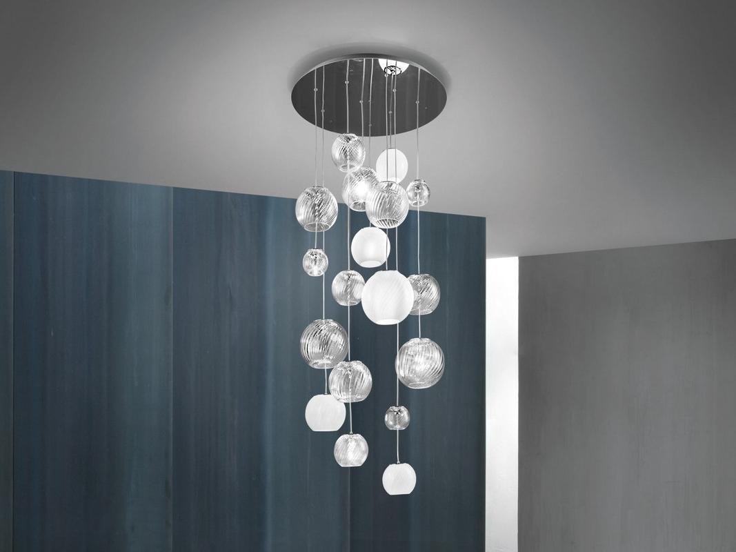 Blown glass pendant lamp | Oto Sp R by Vistosi