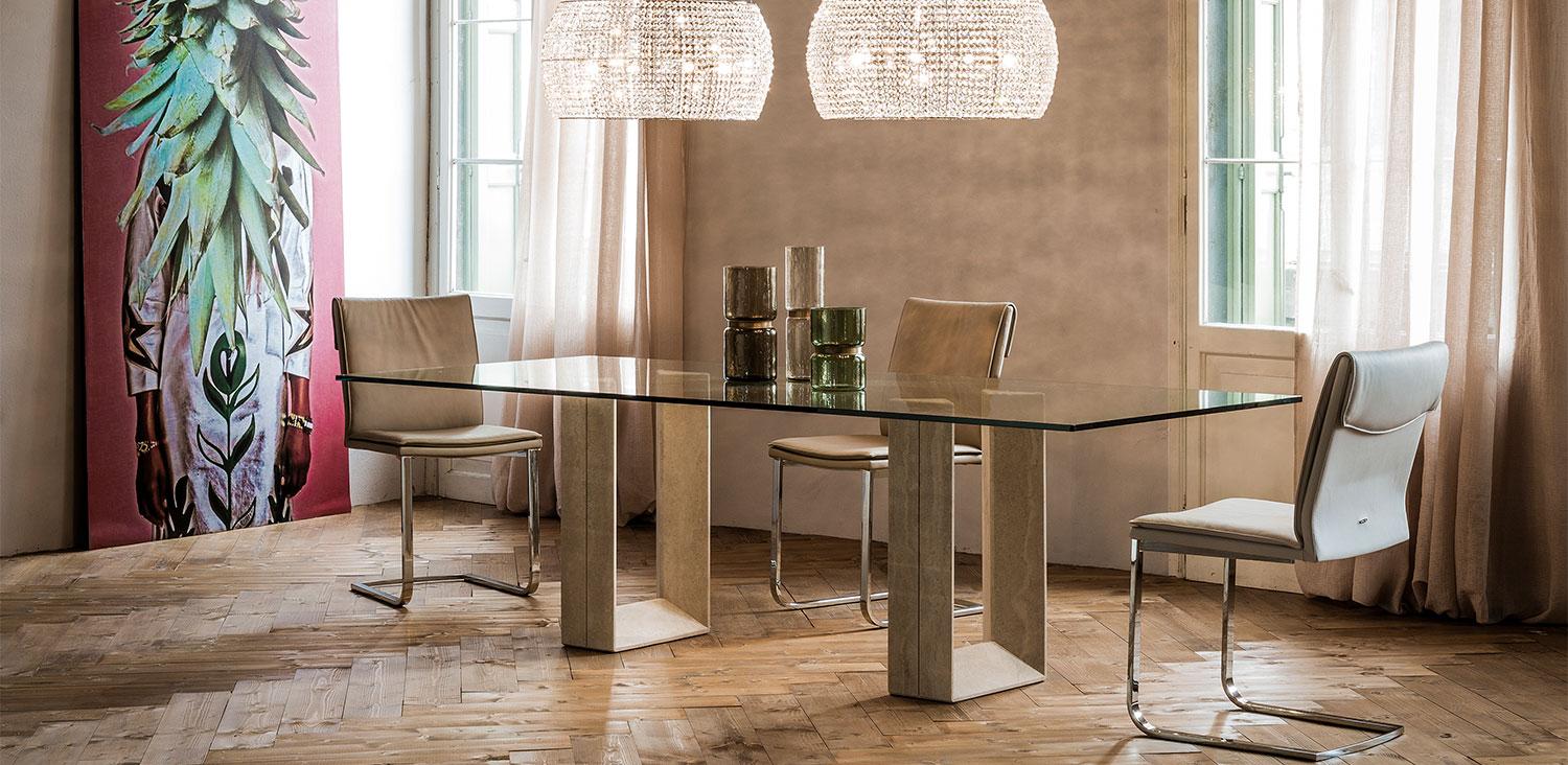 Rectangular stone table | Diapason by Cattelan Italia