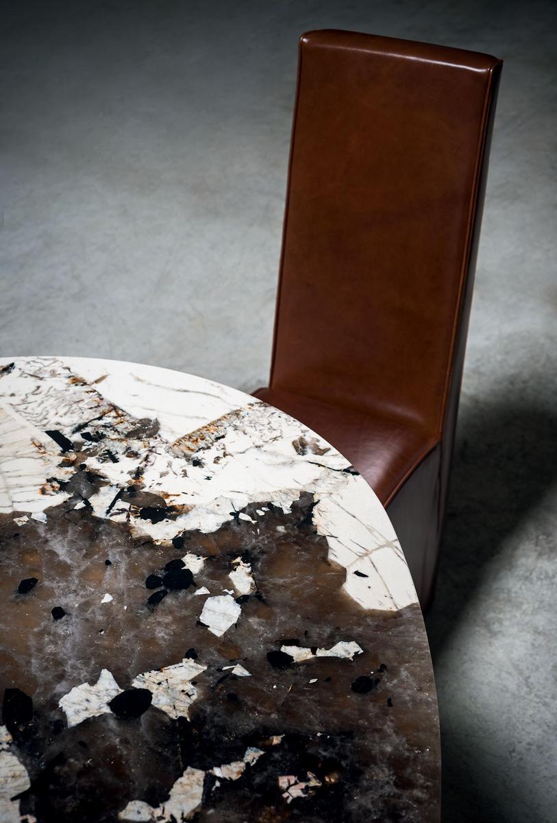 High-back leather chair | Graz by Baxter