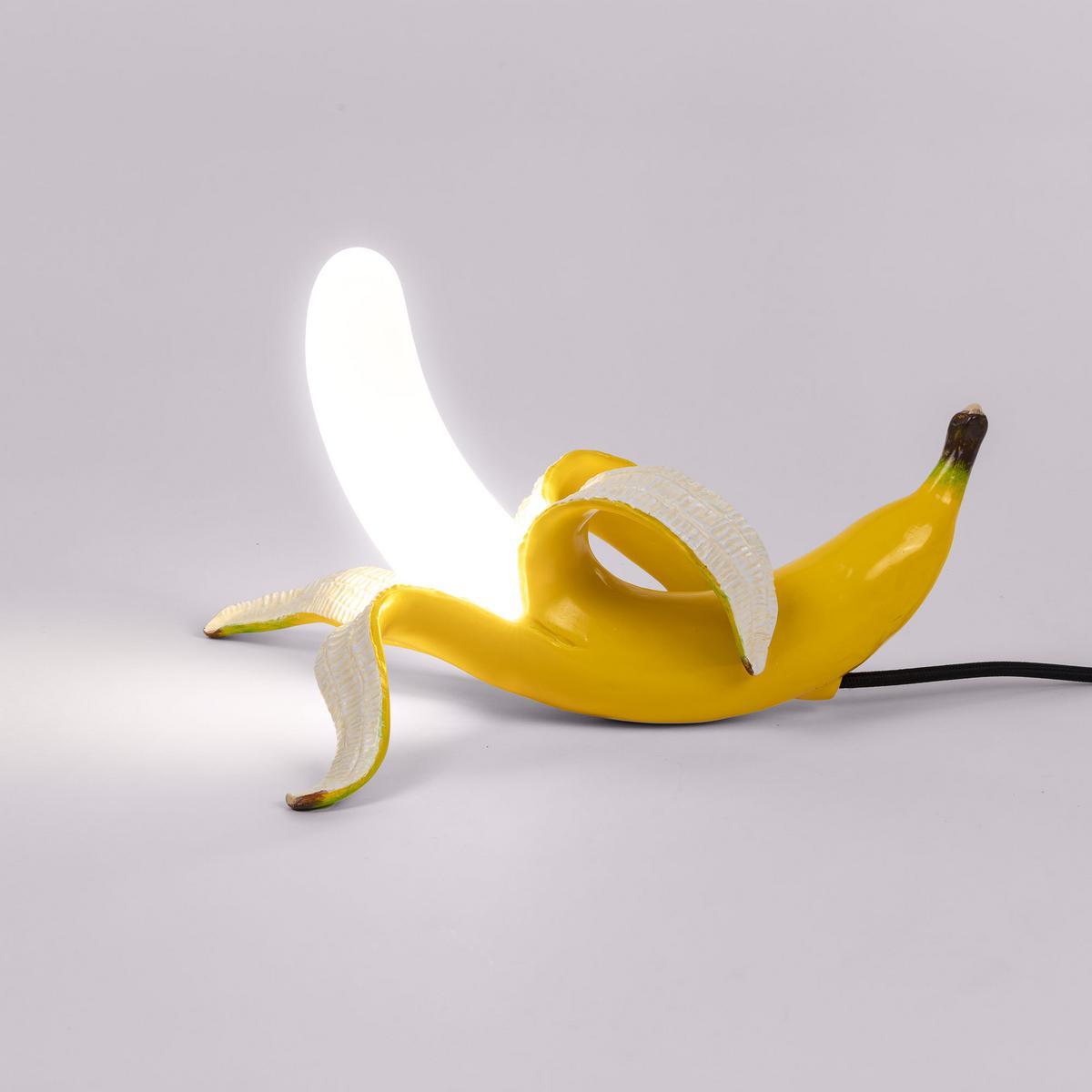 LED resin and glass table lamp | Banana Lamp Yellow Dewey by Seletti
