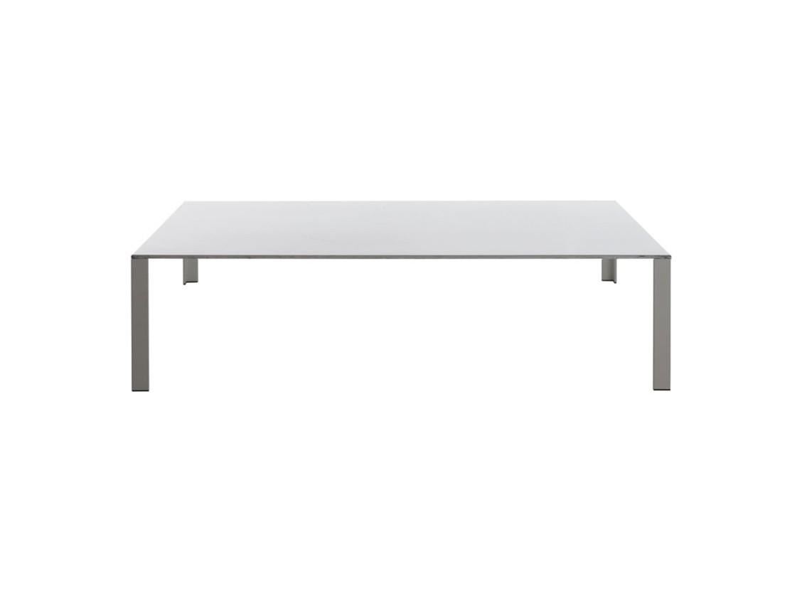 Low rectangular aluminium coffee table | Less Less by Molteni