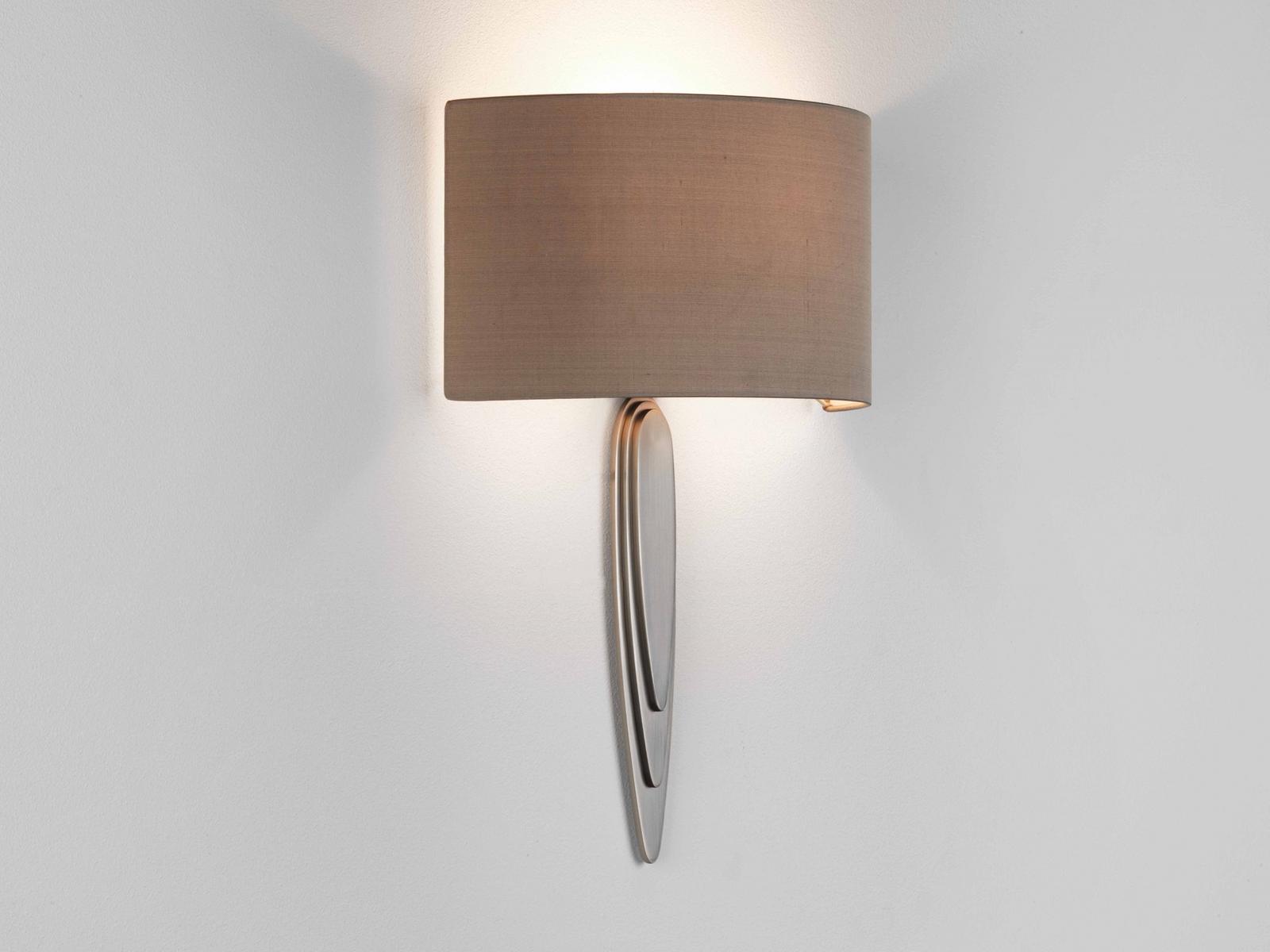 Zinc wall lamp with fabric shade | Gaudì by Astro lighting
