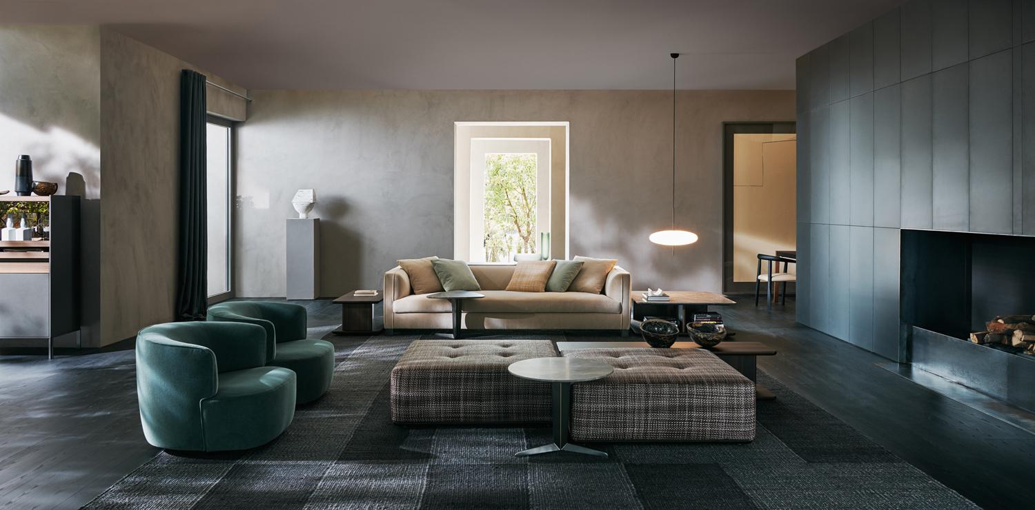 3 seater fabric sofa | Lucas by Molteni
