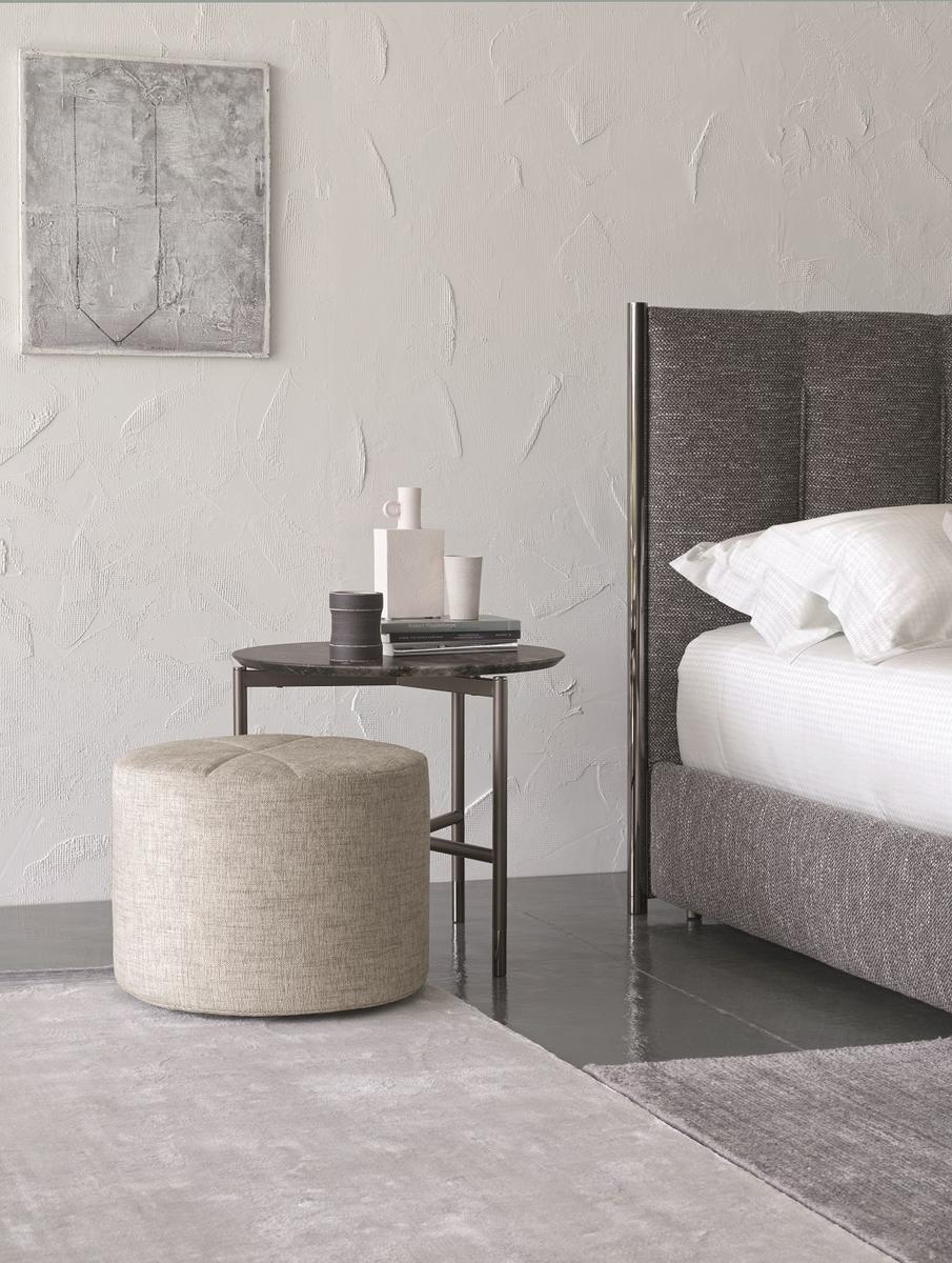 Fabric double bed with high headboard | Koi by Flou