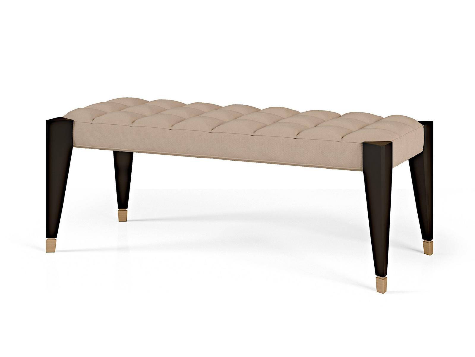 PARK AVENUE Tufted upholstered microfiber bench