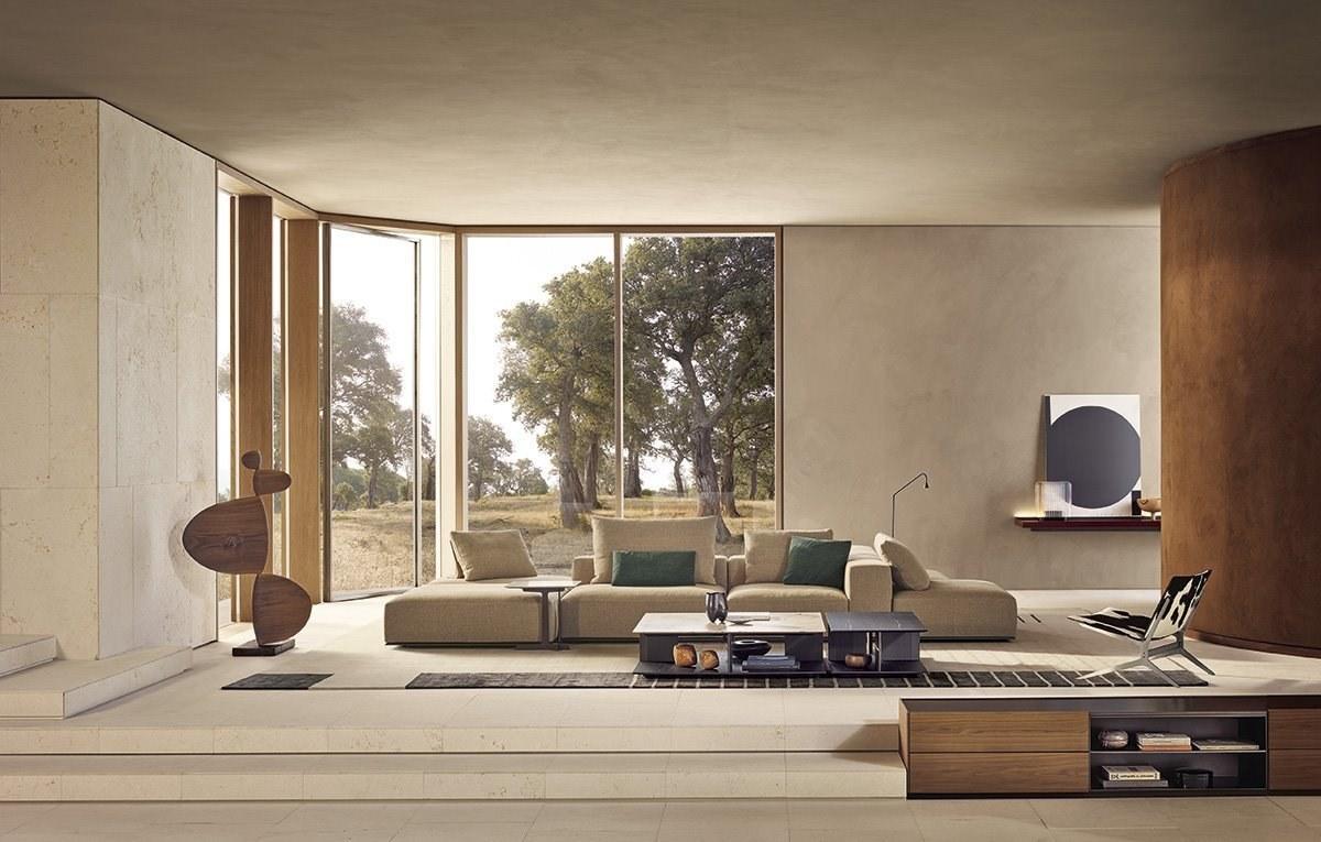 Sectional fabric sofa | Westside by Poliform