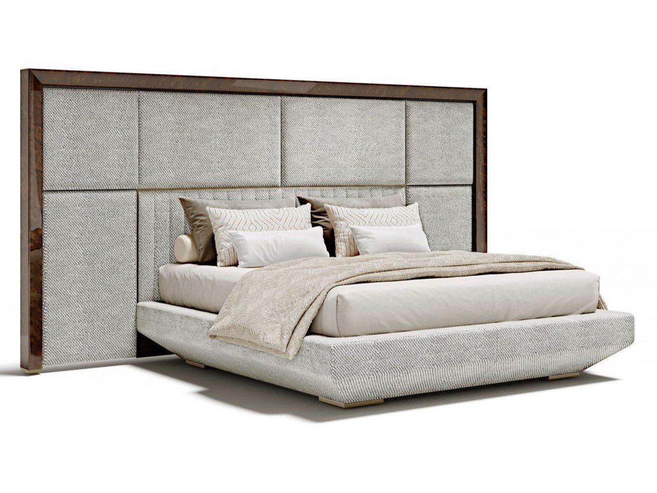 Leather king size bed with high headboard | Kimera by Capital Collection