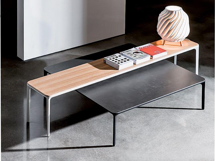 Rectangular ceramic coffee table | Slim by Sovet
