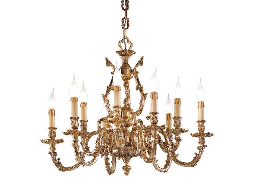 French gold chandelier | Ashford 090/6+3 by Possoni Illuminazione