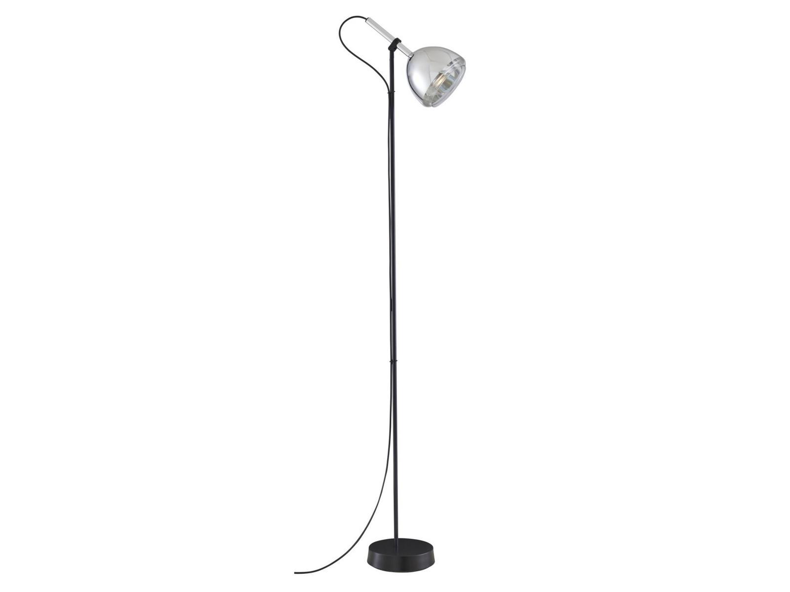 LED adjustable glass and steel floor lamp | Chrome Bell by Ligne Roset