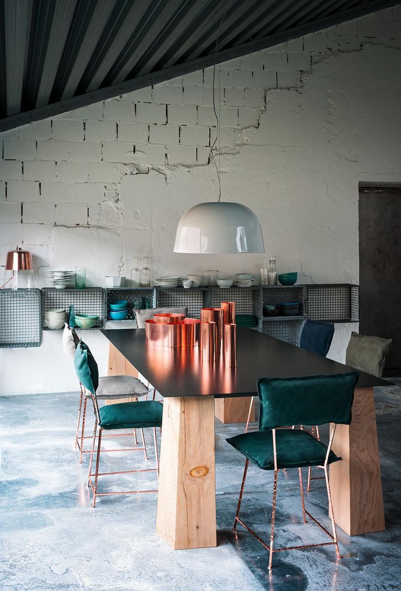 Upholstered leather chair | Etah by Baxter